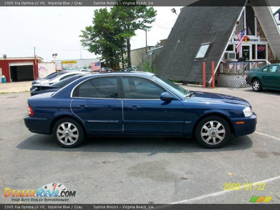 2005 Kia Optima LX V6 Imperial Blue / Gray Photo #1