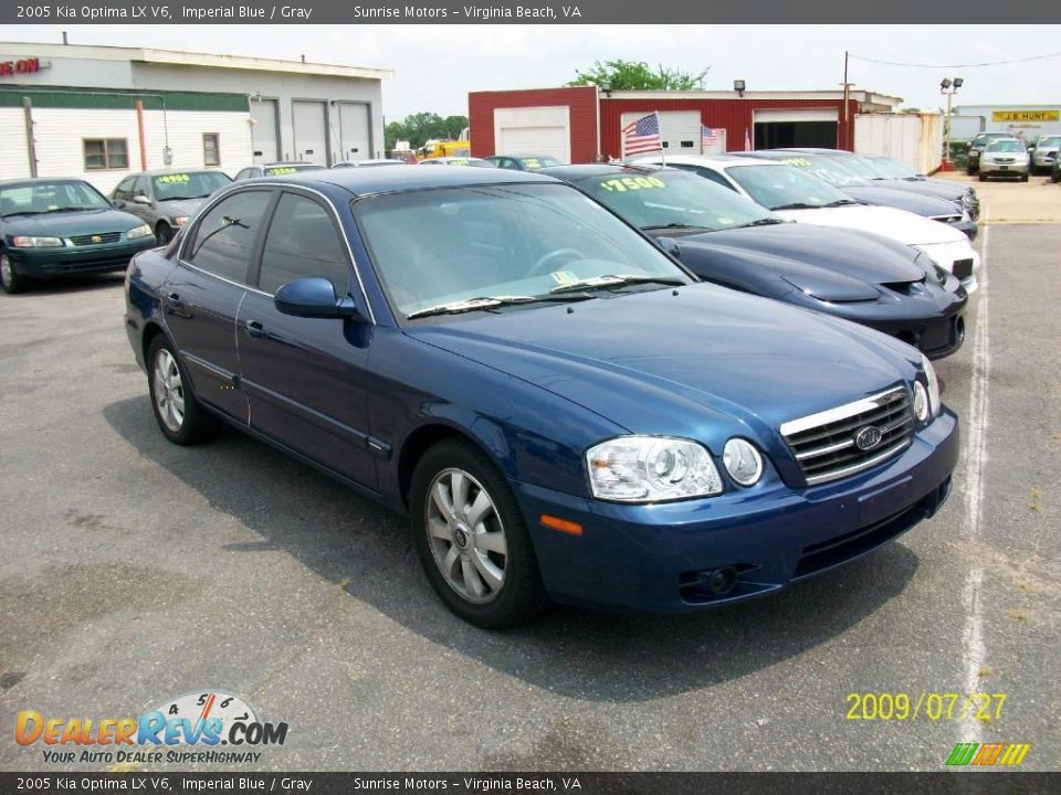2005 Kia Optima LX V6 Imperial Blue / Gray Photo #2