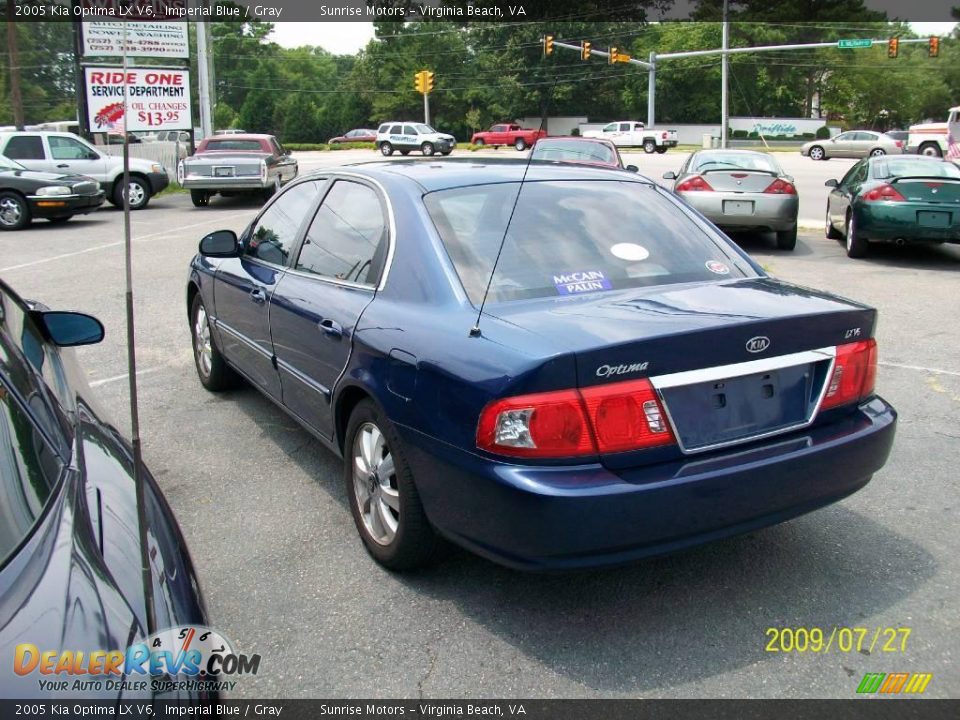 2005 Kia Optima LX V6 Imperial Blue / Gray Photo #5