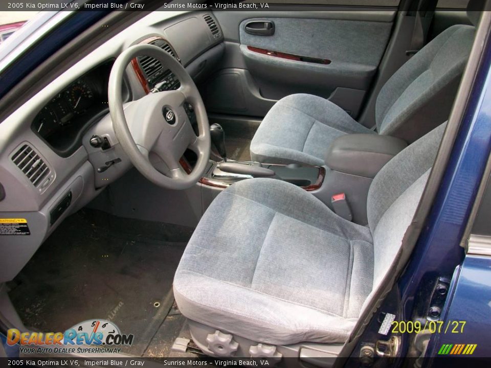 2005 Kia Optima LX V6 Imperial Blue / Gray Photo #6