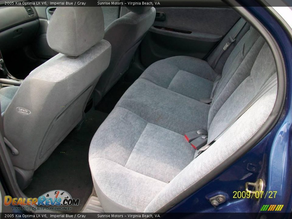 2005 Kia Optima LX V6 Imperial Blue / Gray Photo #7