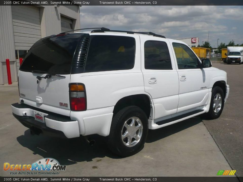 2005 GMC Yukon Denali AWD Summit White / Stone Gray Photo #6