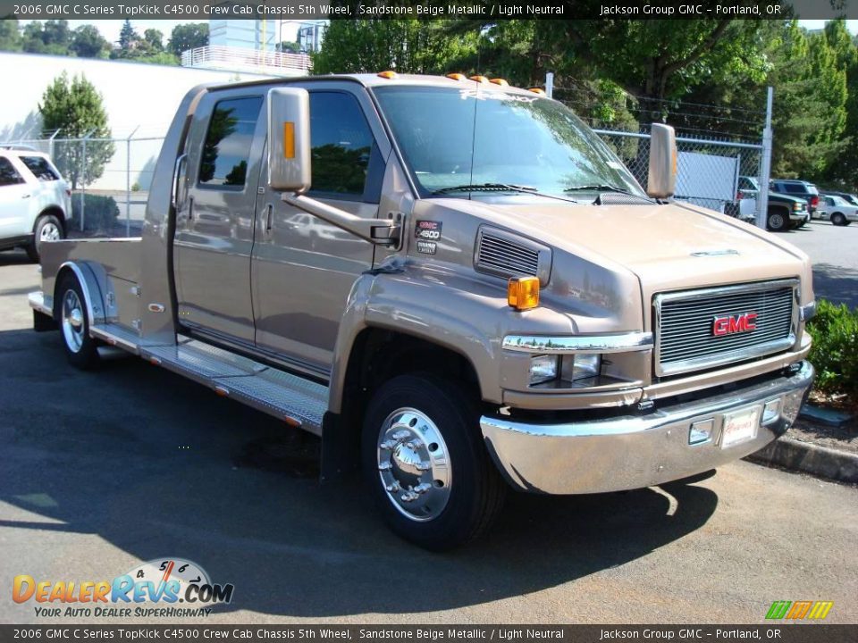 2006 GMC C Series TopKick C4500 Crew Cab Chassis 5th Wheel Sandstone Beige Metallic / Light Neutral Photo #1