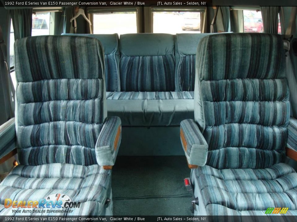 1992 Ford E Series Van E150 Passenger Conversion Van Glacier White / Blue Photo #11