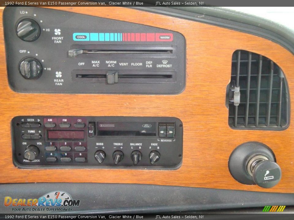 1992 Ford E Series Van E150 Passenger Conversion Van Glacier White / Blue Photo #14