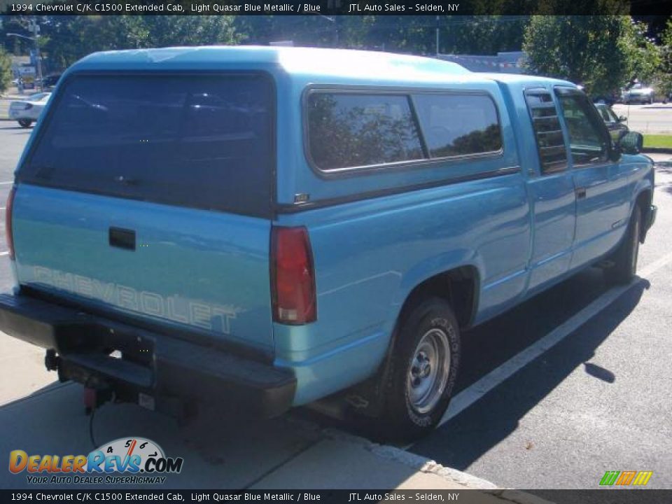 1994 Chevrolet C/K C1500 Extended Cab Light Quasar Blue Metallic / Blue Photo #4