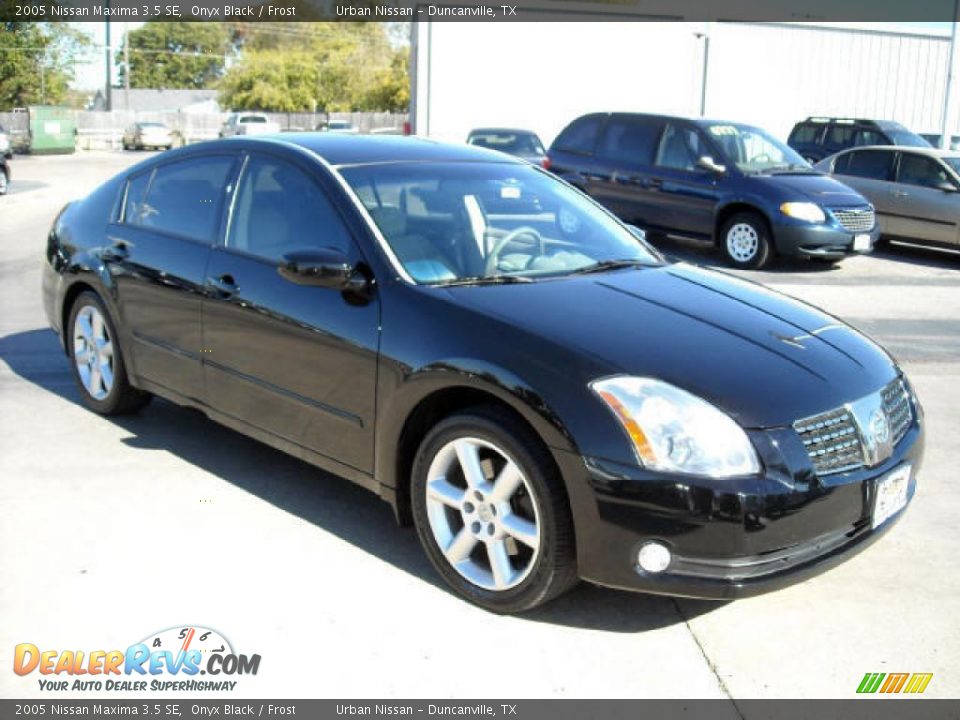 2005 Nissan Maxima 3.5 SE Onyx Black / Frost Photo #3