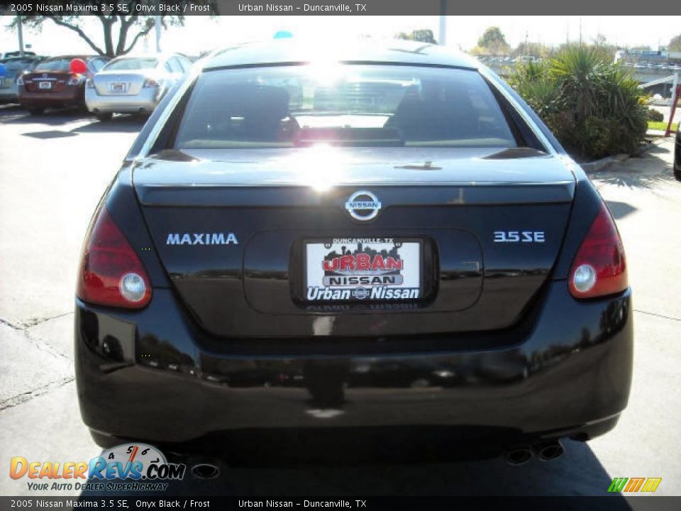 2005 Nissan Maxima 3.5 SE Onyx Black / Frost Photo #5