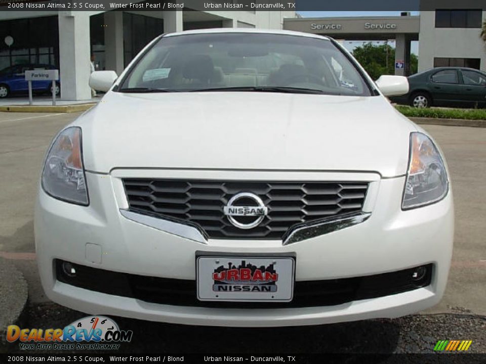 2008 Nissan Altima 2.5 S Coupe Winter Frost Pearl / Blond Photo #2