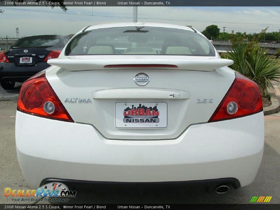 2008 Nissan Altima 2.5 S Coupe Winter Frost Pearl / Blond Photo #4