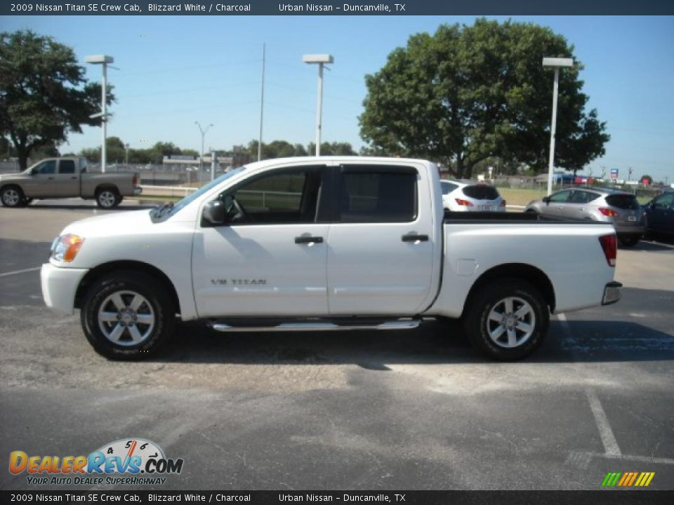 2009 Nissan Titan SE Crew Cab Blizzard White / Charcoal Photo #1