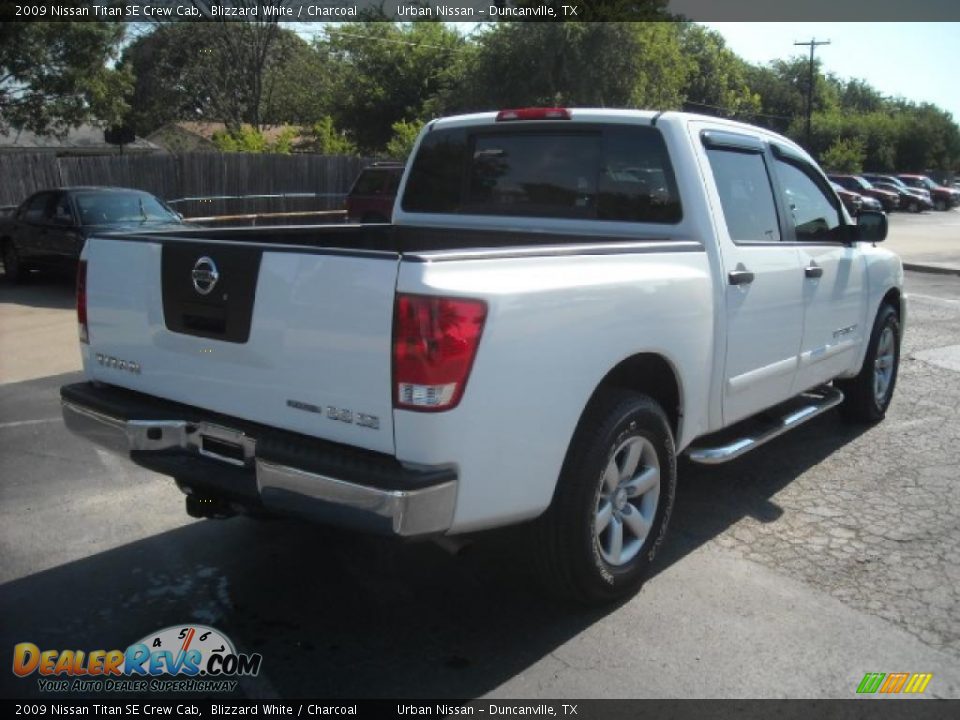 2009 Nissan Titan SE Crew Cab Blizzard White / Charcoal Photo #4