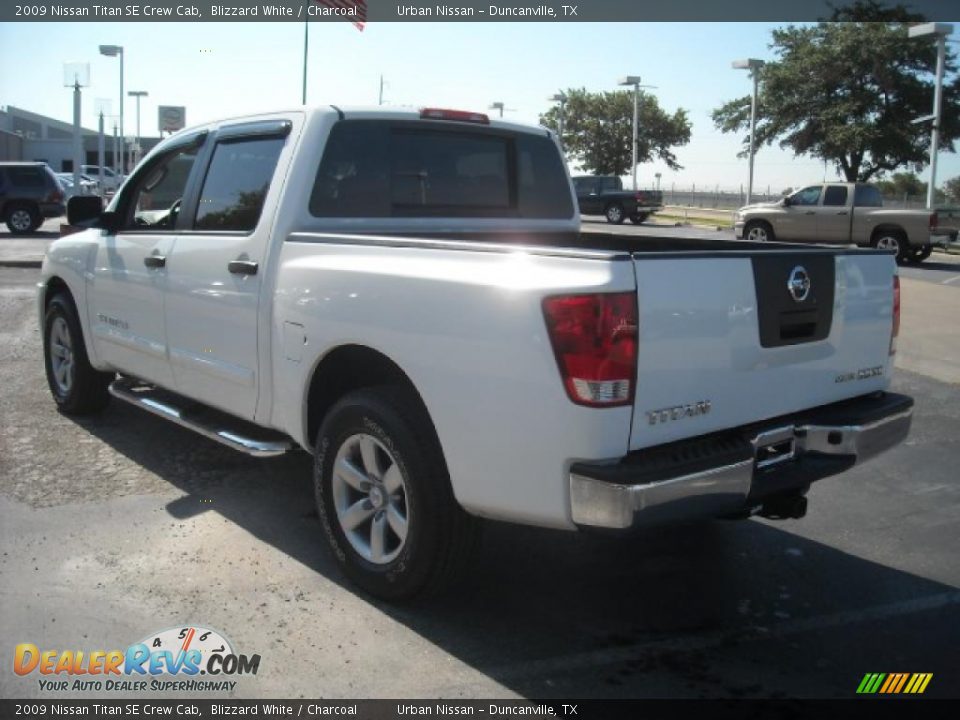 2009 Nissan Titan SE Crew Cab Blizzard White / Charcoal Photo #6