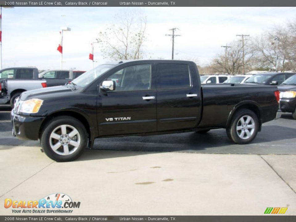 2008 Nissan Titan LE Crew Cab Galaxy Black / Charcoal Photo #1