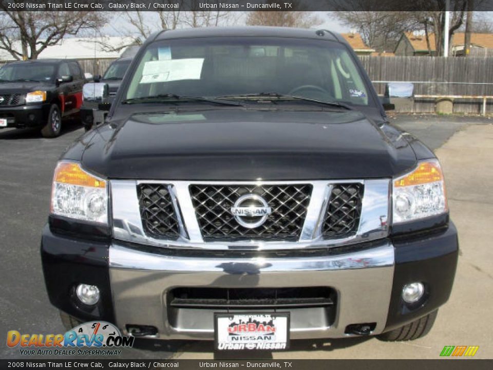 2008 Nissan Titan LE Crew Cab Galaxy Black / Charcoal Photo #2