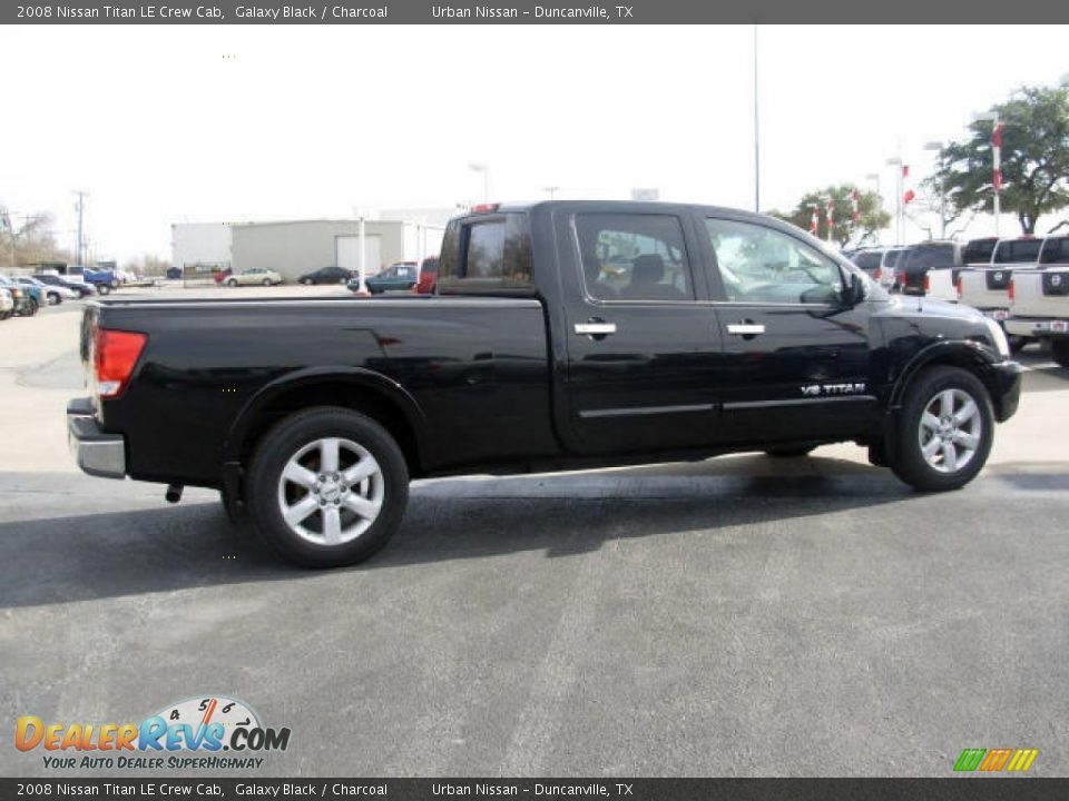 2008 Nissan Titan LE Crew Cab Galaxy Black / Charcoal Photo #3
