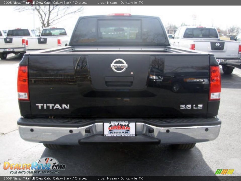 2008 Nissan Titan LE Crew Cab Galaxy Black / Charcoal Photo #4