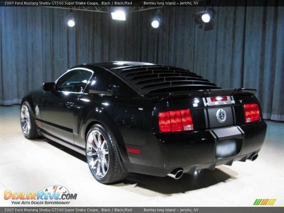 2007 Ford Mustang Shelby GT500 Super Snake Coupe Black / Black/Red Photo #2