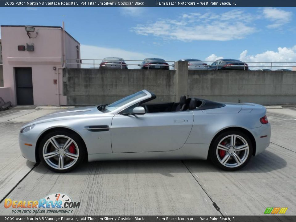 2009 Aston Martin V8 Vantage Roadster AM Titanium Silver / Obsidian Black Photo #3