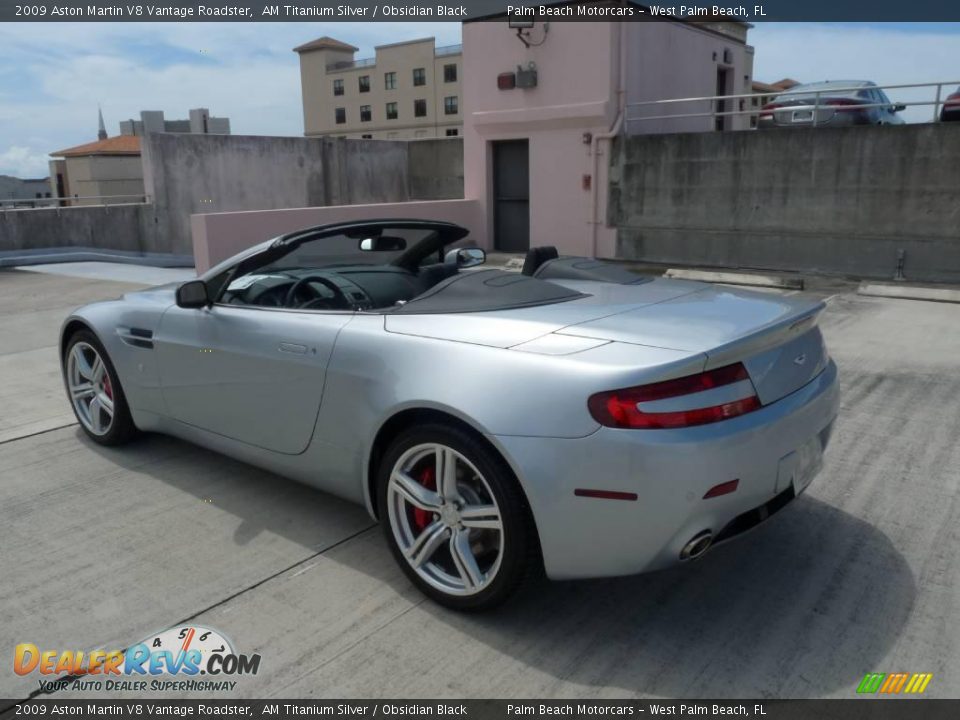 2009 Aston Martin V8 Vantage Roadster AM Titanium Silver / Obsidian Black Photo #4