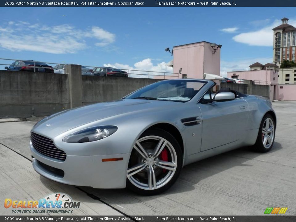 2009 Aston Martin V8 Vantage Roadster AM Titanium Silver / Obsidian Black Photo #8