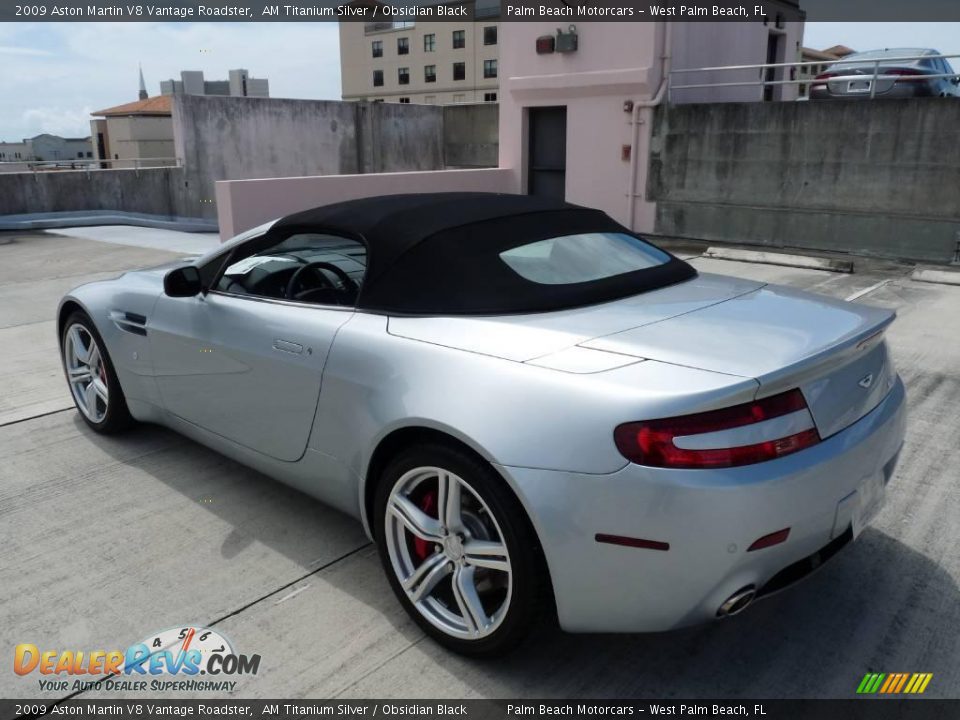 2009 Aston Martin V8 Vantage Roadster AM Titanium Silver / Obsidian Black Photo #11