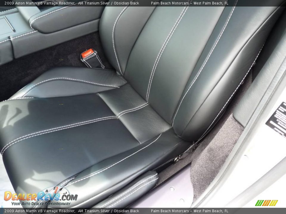 2009 Aston Martin V8 Vantage Roadster AM Titanium Silver / Obsidian Black Photo #15