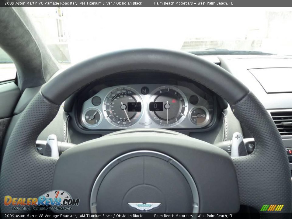 2009 Aston Martin V8 Vantage Roadster AM Titanium Silver / Obsidian Black Photo #17
