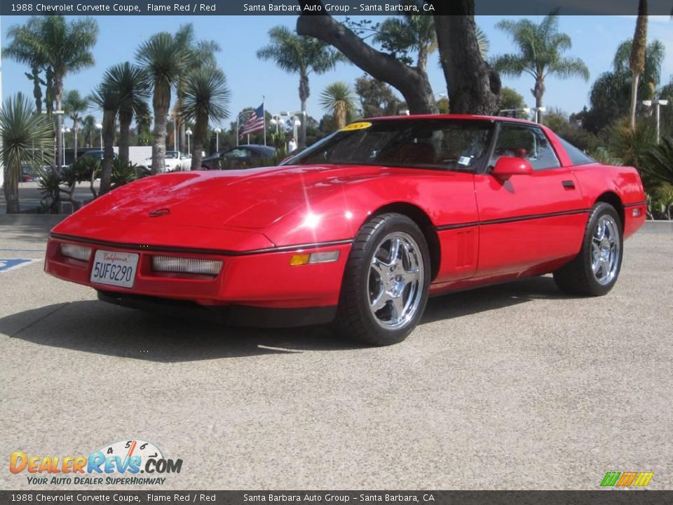 1988 Chevrolet Corvette Coupe Flame Red / Red Photo #1