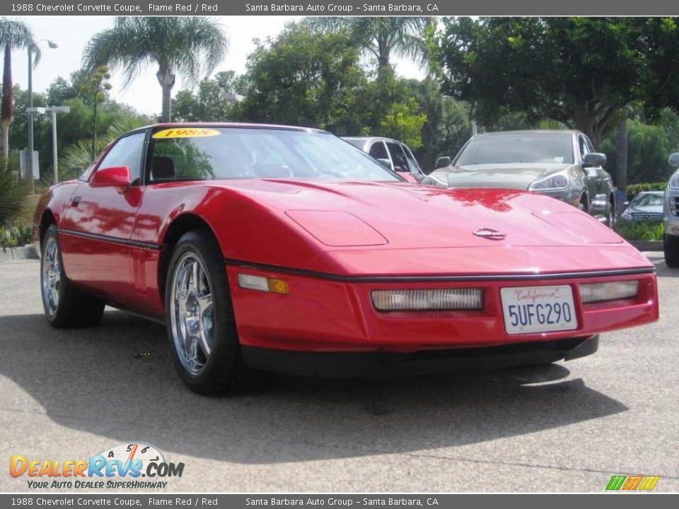 1988 Chevrolet Corvette Coupe Flame Red / Red Photo #3