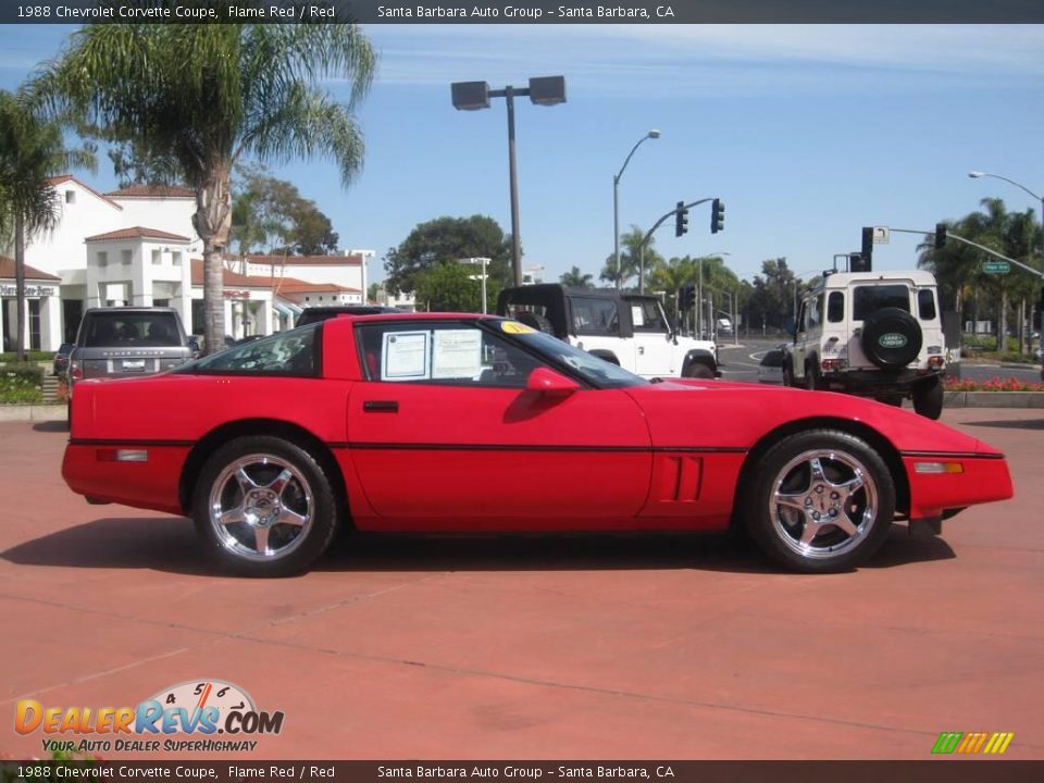 1988 Chevrolet Corvette Coupe Flame Red / Red Photo #4