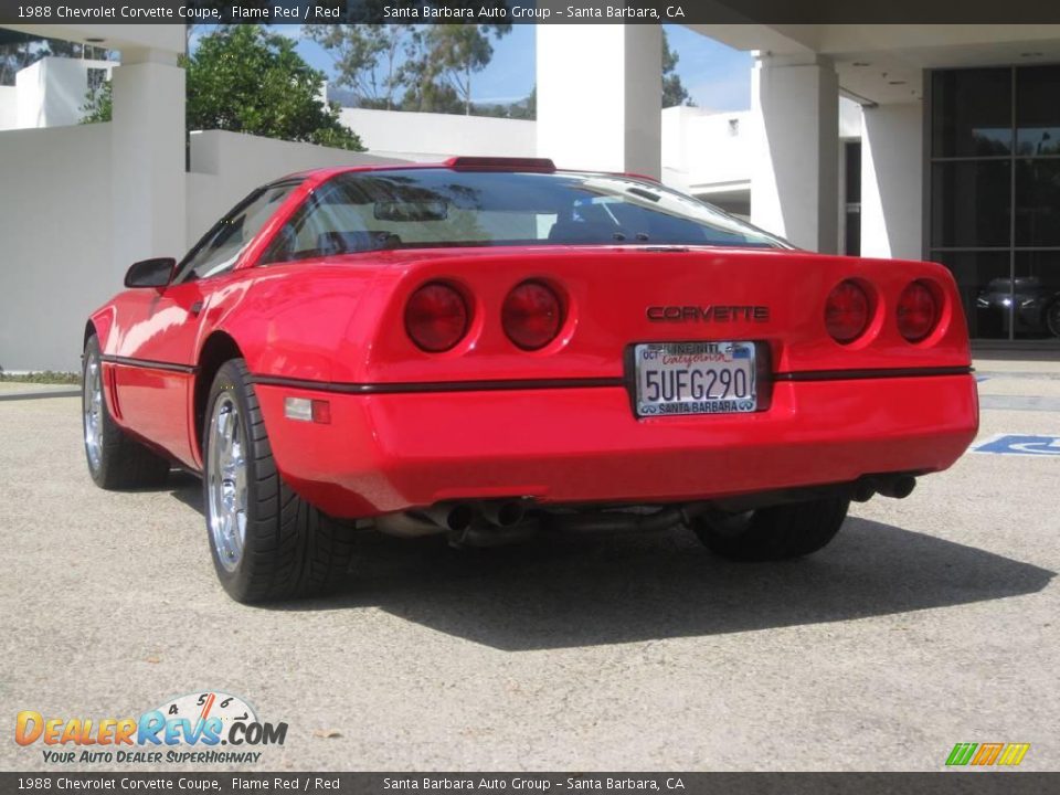 1988 Chevrolet Corvette Coupe Flame Red / Red Photo #5