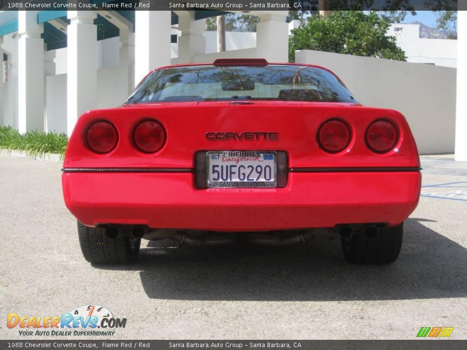 1988 Chevrolet Corvette Coupe Flame Red / Red Photo #6