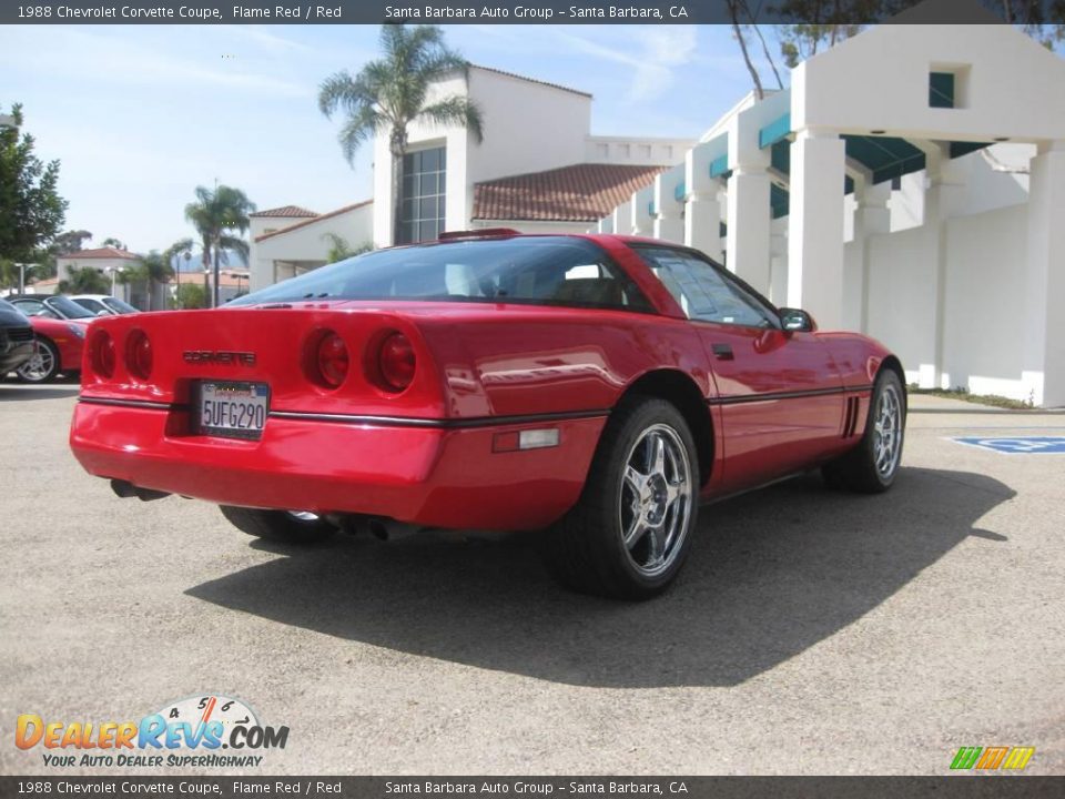 1988 Chevrolet Corvette Coupe Flame Red / Red Photo #7