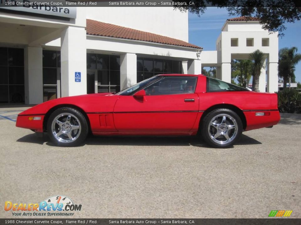 1988 Chevrolet Corvette Coupe Flame Red / Red Photo #8