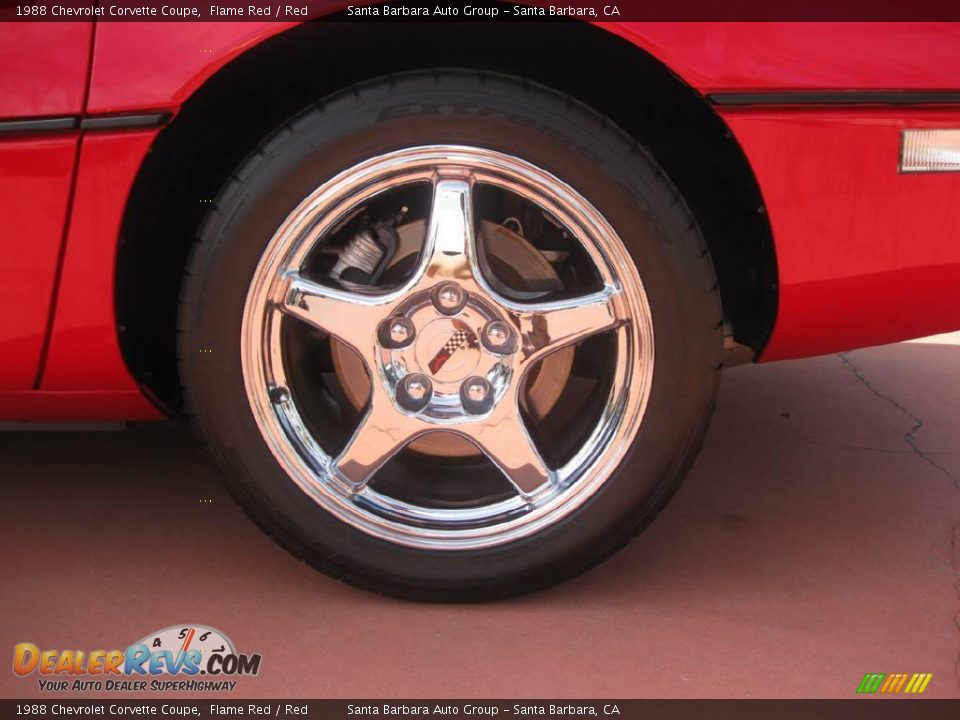 1988 Chevrolet Corvette Coupe Flame Red / Red Photo #9