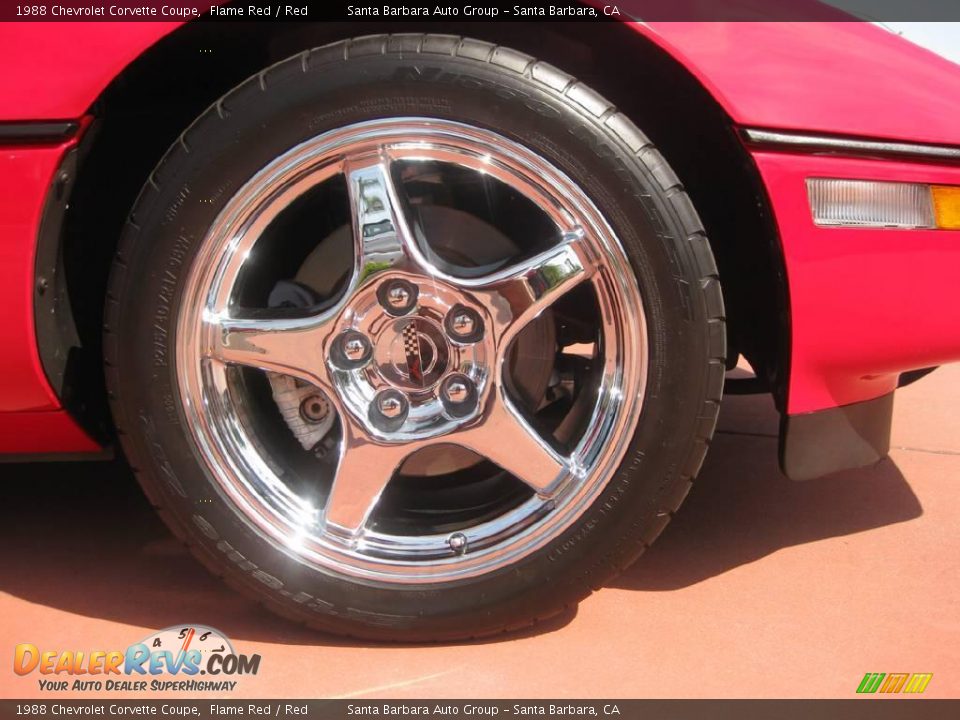 1988 Chevrolet Corvette Coupe Flame Red / Red Photo #10