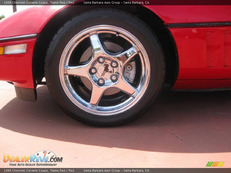 1988 Chevrolet Corvette Coupe Flame Red / Red Photo #11