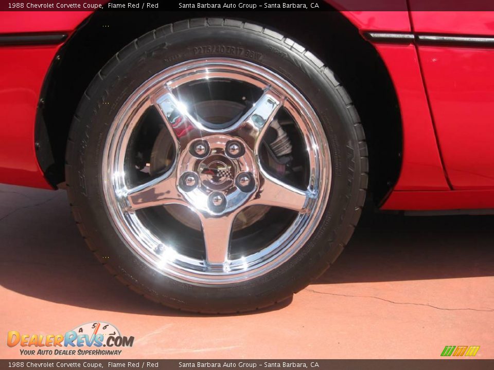 1988 Chevrolet Corvette Coupe Flame Red / Red Photo #12