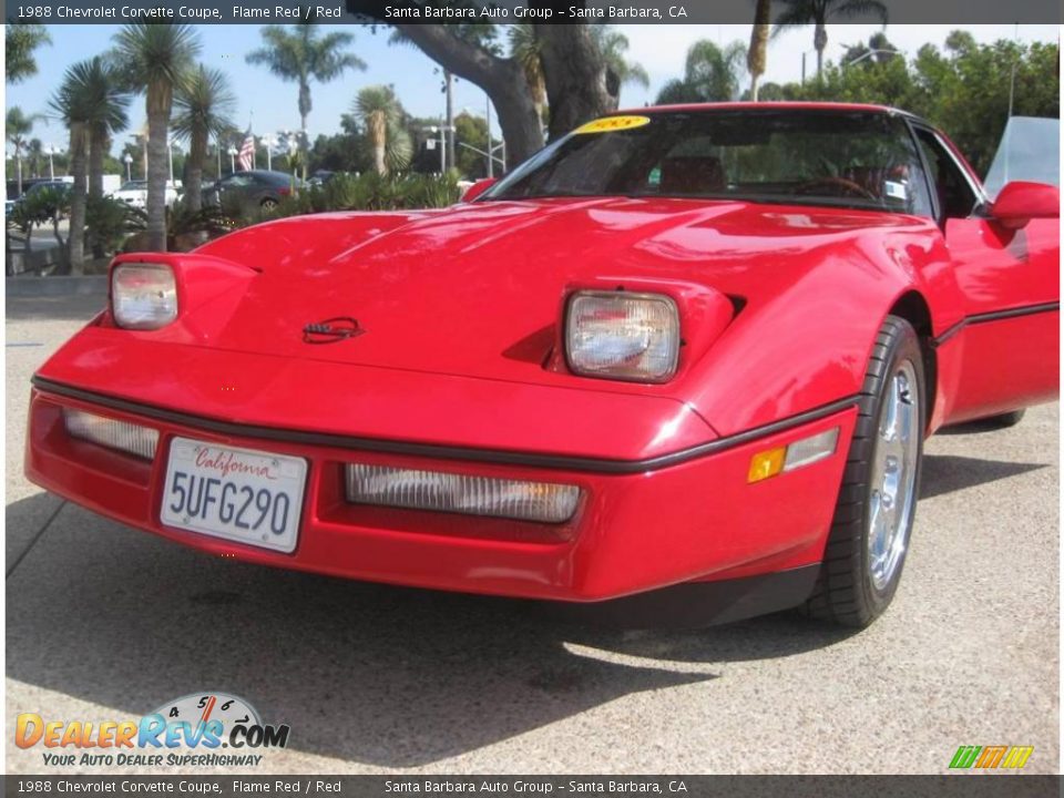 1988 Chevrolet Corvette Coupe Flame Red / Red Photo #13