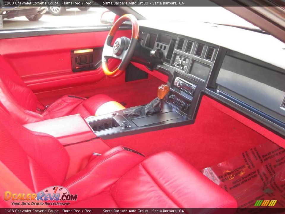 1988 Chevrolet Corvette Coupe Flame Red / Red Photo #19