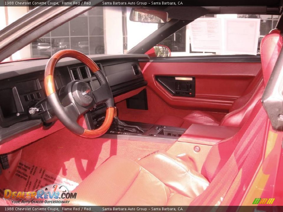 1988 Chevrolet Corvette Coupe Flame Red / Red Photo #20