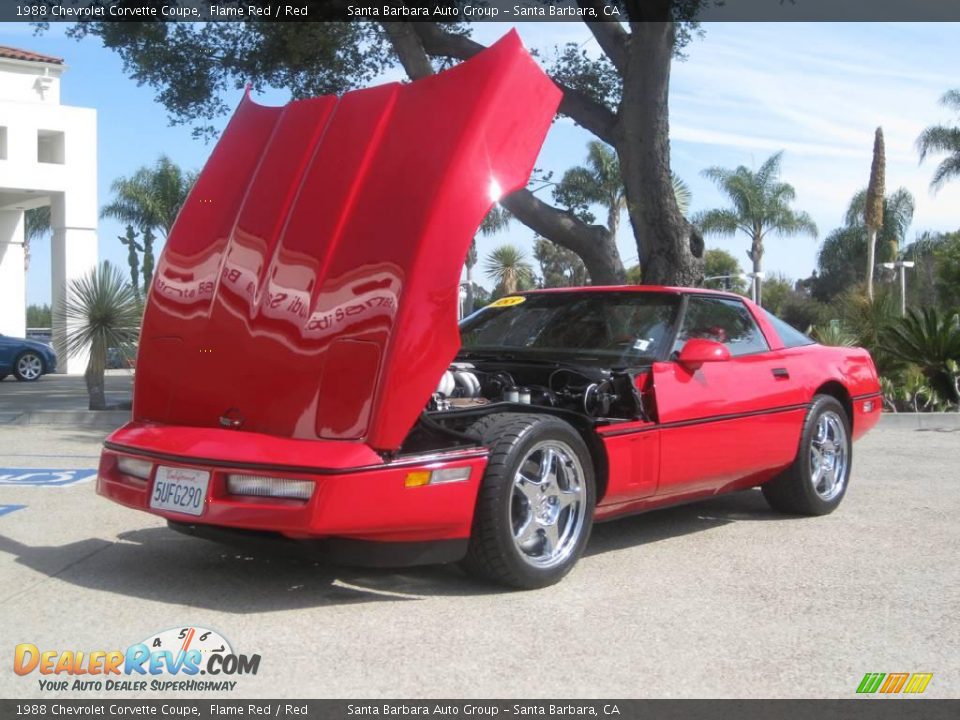 1988 Chevrolet Corvette Coupe Flame Red / Red Photo #28