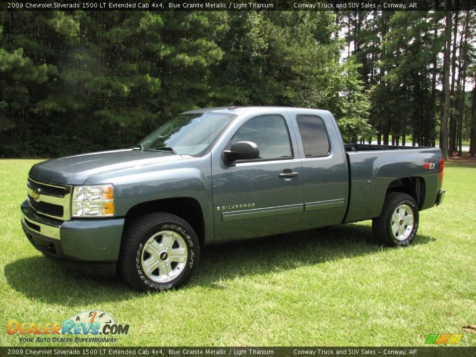 2009 Chevrolet Silverado 1500 LT Extended Cab 4x4 Blue Granite Metallic / Light Titanium Photo #5