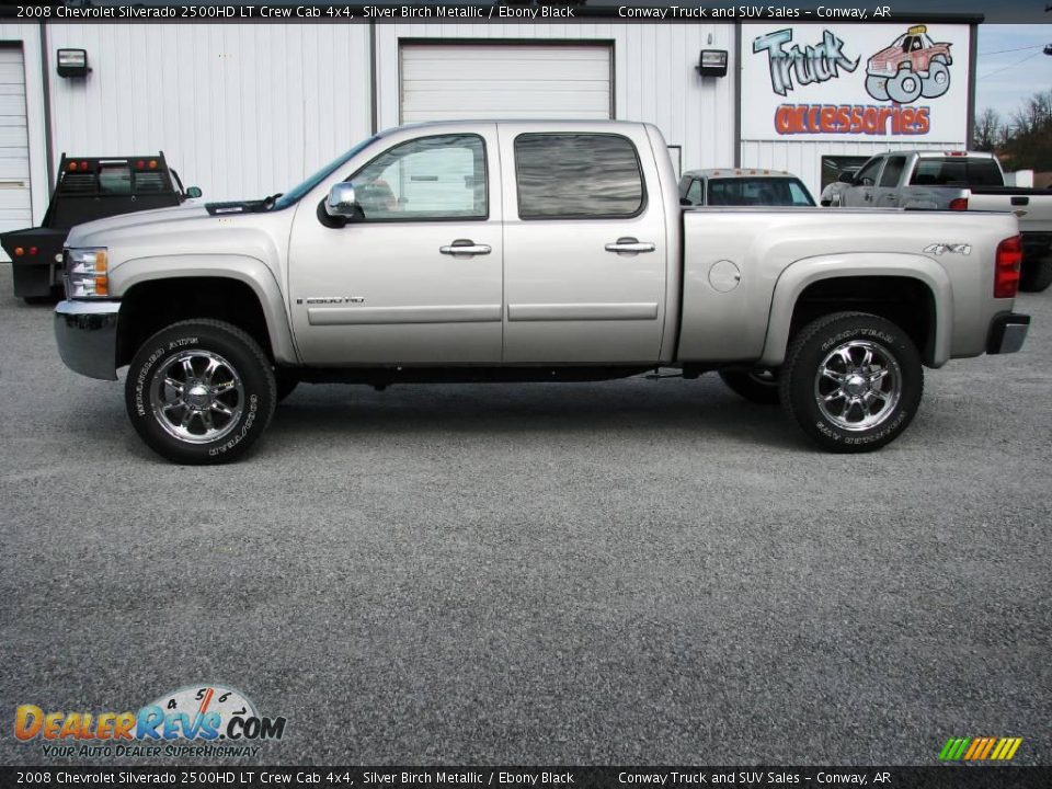 2008 Chevrolet Silverado 2500HD LT Crew Cab 4x4 Silver Birch Metallic / Ebony Black Photo #1