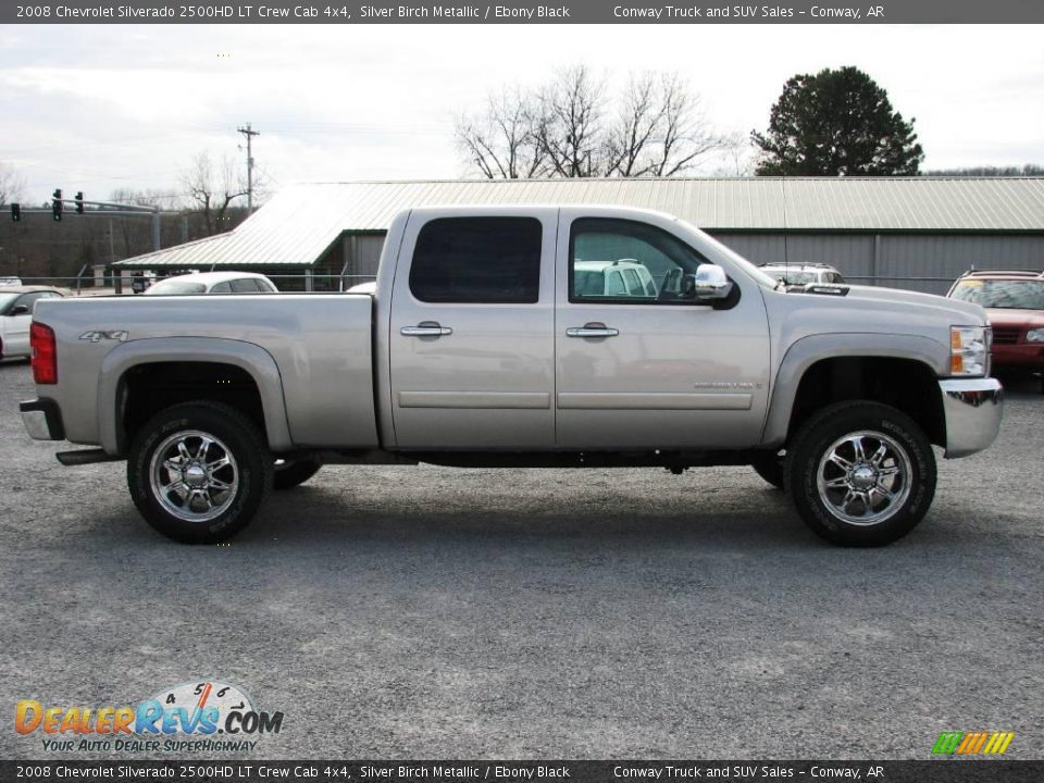 2008 Chevrolet Silverado 2500HD LT Crew Cab 4x4 Silver Birch Metallic / Ebony Black Photo #4