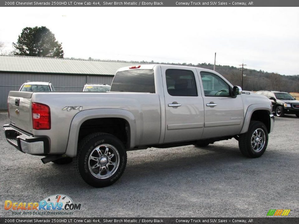 2008 Chevrolet Silverado 2500HD LT Crew Cab 4x4 Silver Birch Metallic / Ebony Black Photo #5