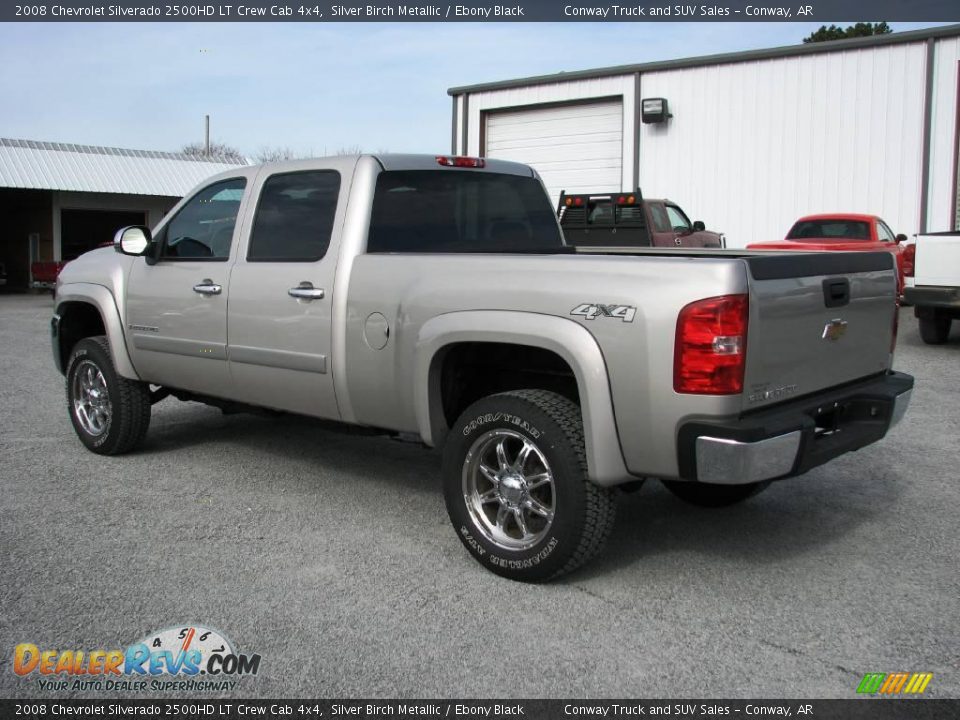 2008 Chevrolet Silverado 2500HD LT Crew Cab 4x4 Silver Birch Metallic / Ebony Black Photo #6