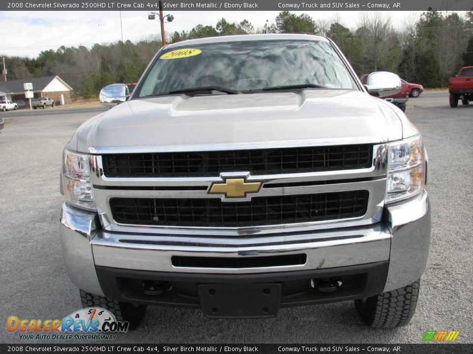 2008 Chevrolet Silverado 2500HD LT Crew Cab 4x4 Silver Birch Metallic / Ebony Black Photo #7