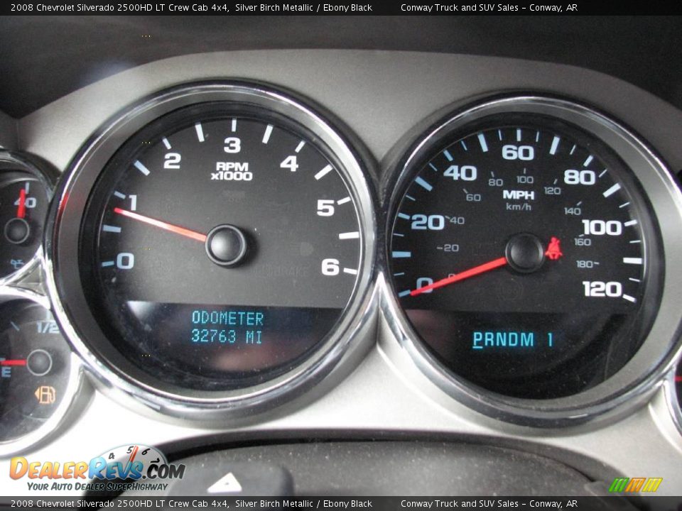 2008 Chevrolet Silverado 2500HD LT Crew Cab 4x4 Silver Birch Metallic / Ebony Black Photo #11
